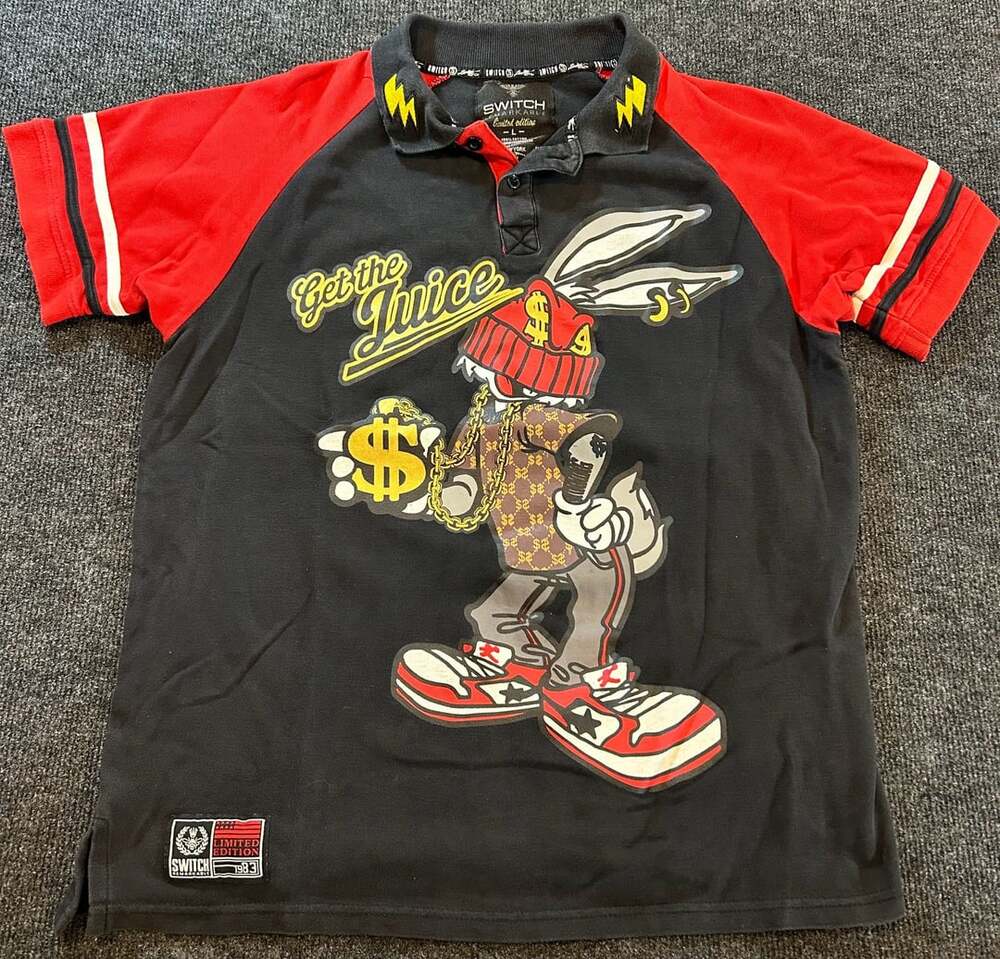 Switch Remarkable Limited Edition 'Get the Juice' Bugs Bunny Graphic Polo Shirt